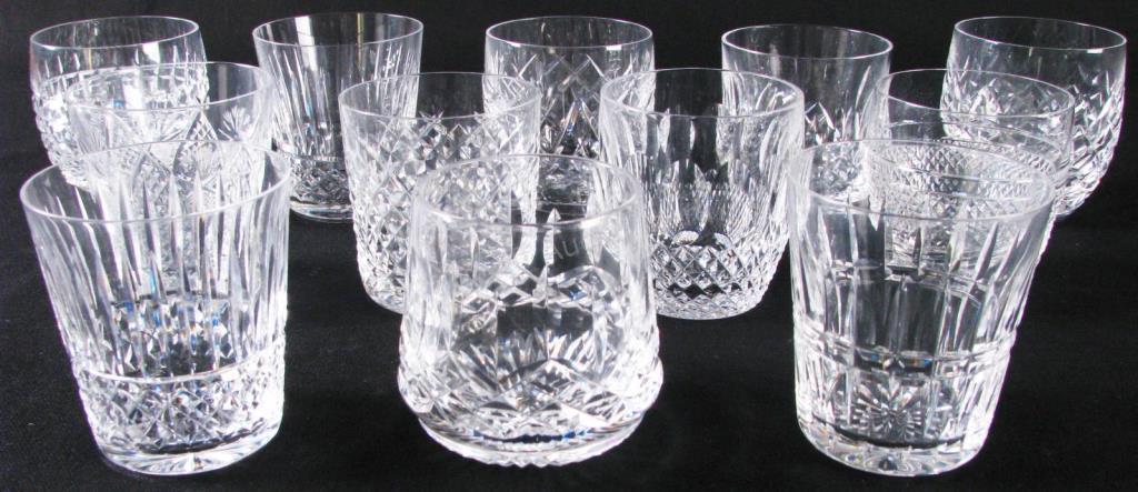 Appraisal: Group of Waterford Crystal Rocks Glasses twelve total in various