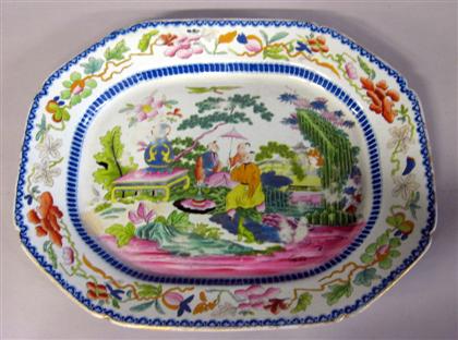 Appraisal: Mason's Ironstone 'Mogul' pattern roast platter and drainer circa The