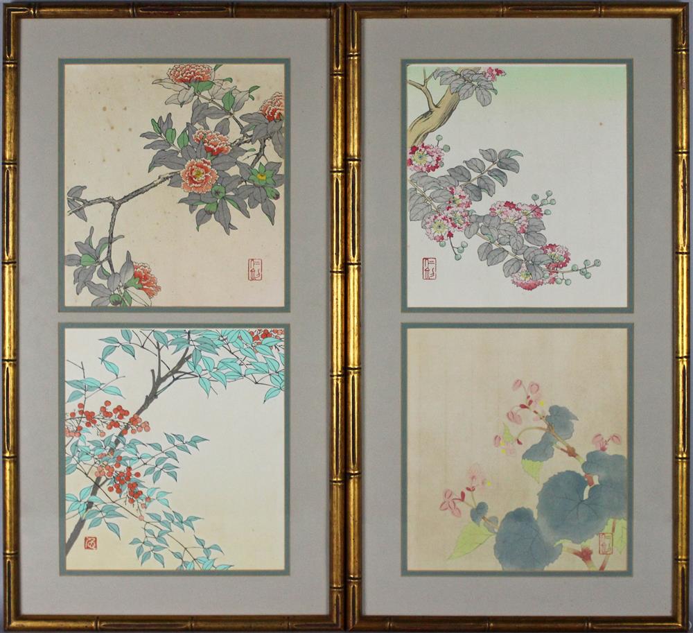 Appraisal: NISABURO ITO JAPANESE - FOUR WOODBLOCK PRINTS Four woodblock prints