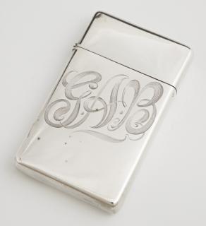 Appraisal: Gentleman's Sterling Pocket Cigar Case early th c with a