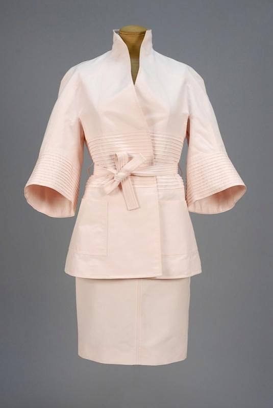 Appraisal: CHADO RALPH RUCCI SILK and COTTON BLEND SKIRT SUIT Pink