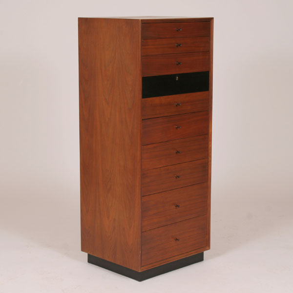 Appraisal: Stuart McDougal Glenn of California modern ten drawer map cabinet