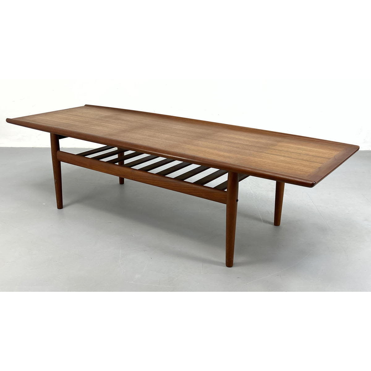 Appraisal: GLOSTRUP Danish Modern Teak Coffee Table Banded top with raised