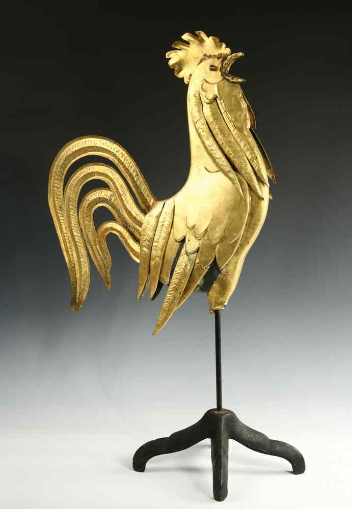 Appraisal: WEATHERVANE - Fabulous hand hammered copper full body rooster with