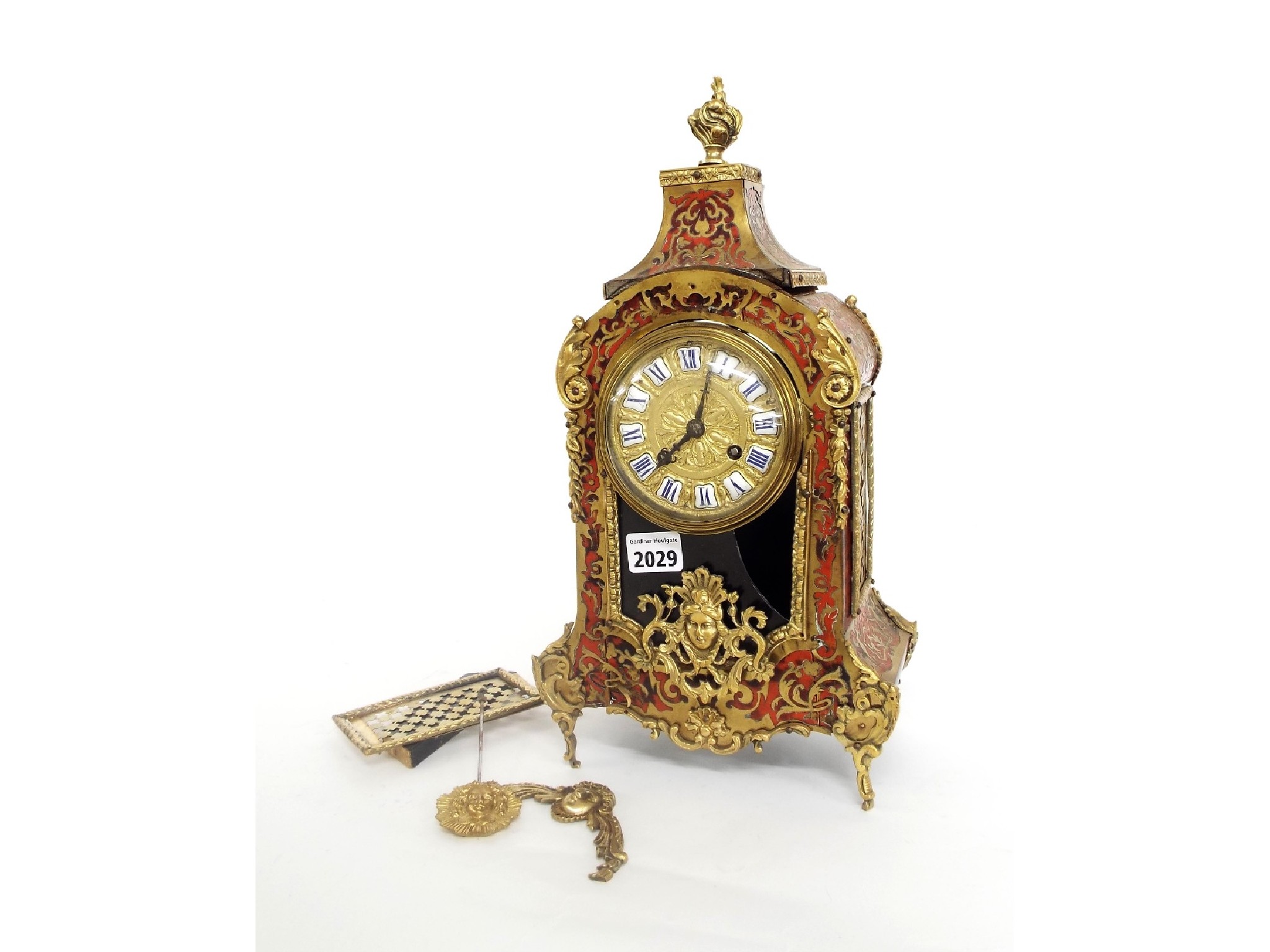 Appraisal: Bulle two train mantel clock in need of restoration the