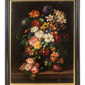 Appraisal: Dutch School Late th Early th Century Floral Still Lifes