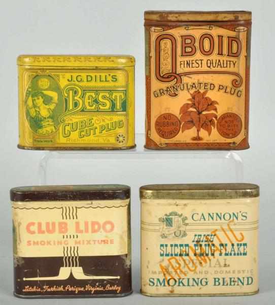 Appraisal: Lot of Pocket Tobacco Tins Includes Club Lido Cannon's Irish