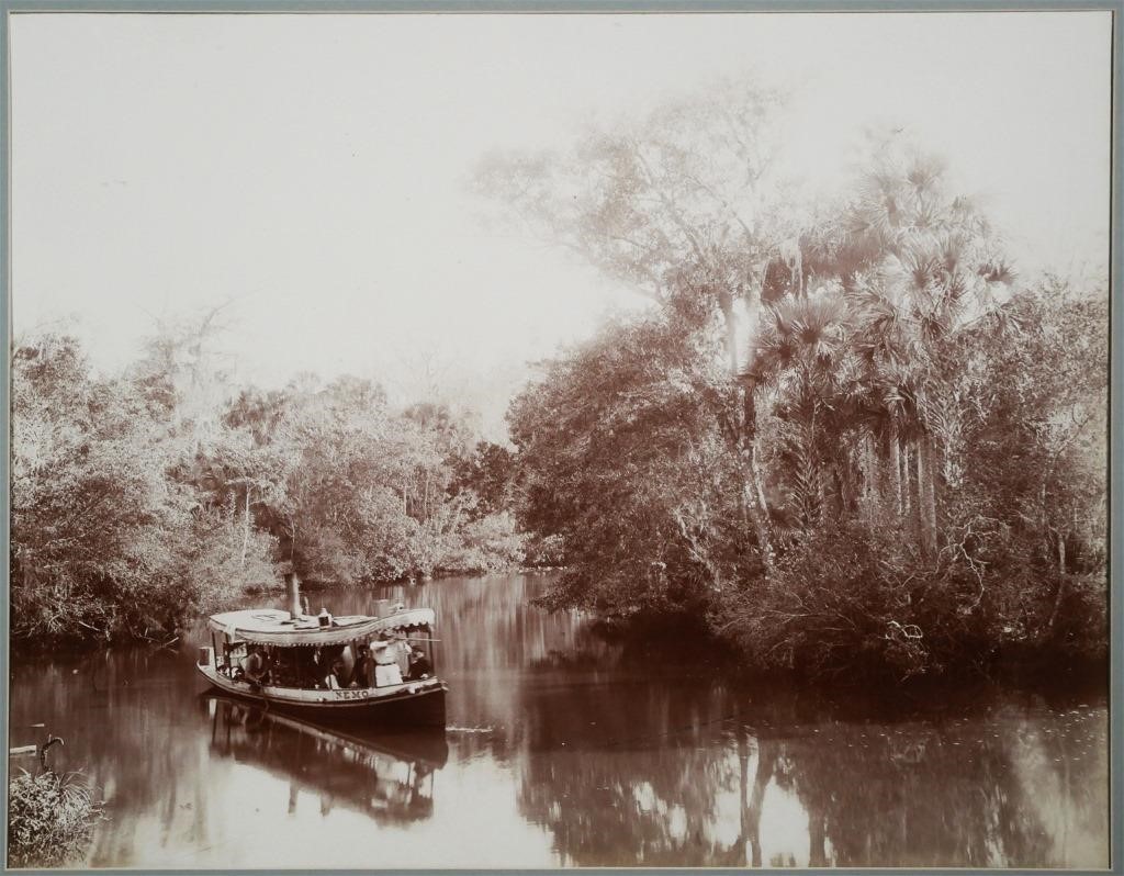 Appraisal: WILLIAM HENRY JACKSON FLORIDA STEAMBOAT PHOTOSepia tone enlargment photograph of