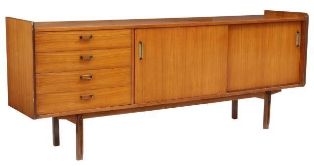 Appraisal: Italian mid-century modern sideboard c s rectangular case fitted with