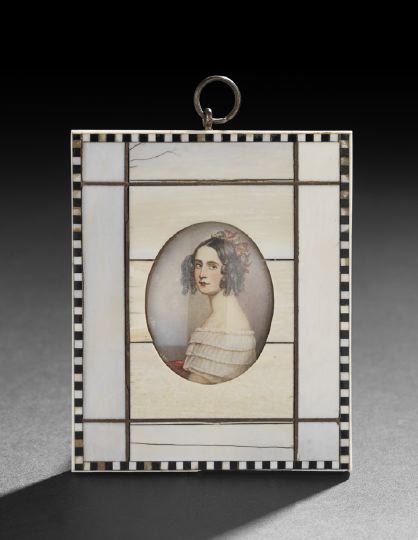 Appraisal: German Oval Portrait Miniature of the Princess Alexandra Belosselsky fourth