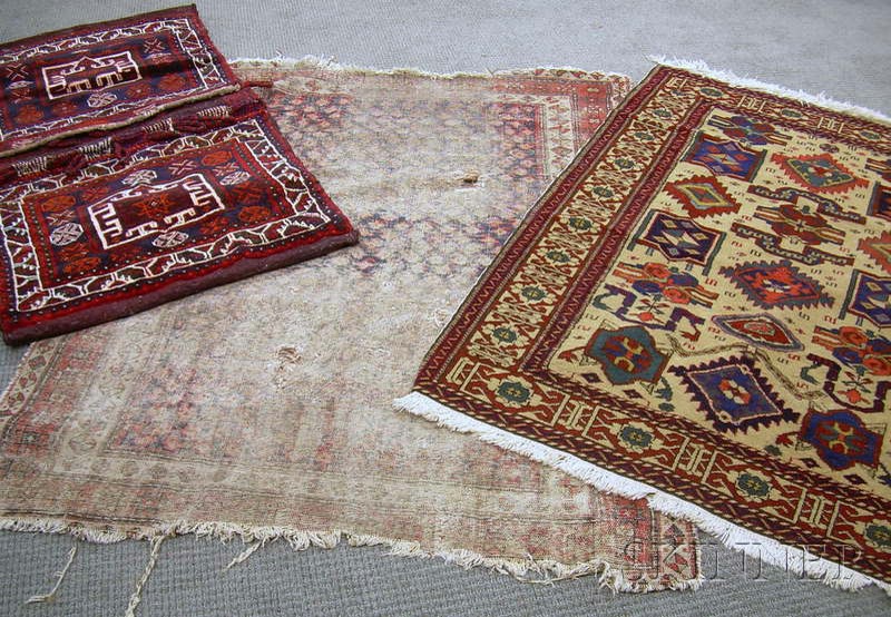 Appraisal: Three Oriental Rugs th century one Shirvan ft x ft