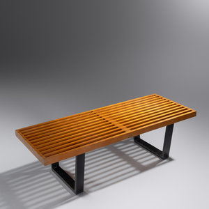 Appraisal: George Nelson Associates American - Slat Bench model Herman Miller