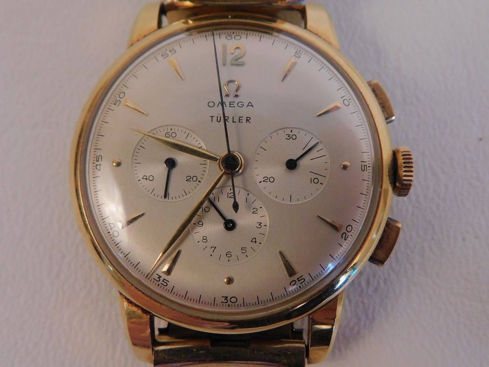 Appraisal: OMEGA K GOLD CHRONOMETER WATCH k gold cased mechanical Omega