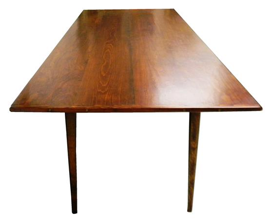 Appraisal: D R Dimes Co harvest table breadboard top straight tapered