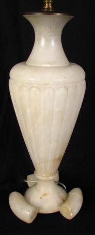 Appraisal: Vintage Alabaster table lamp base is inches tall with updated