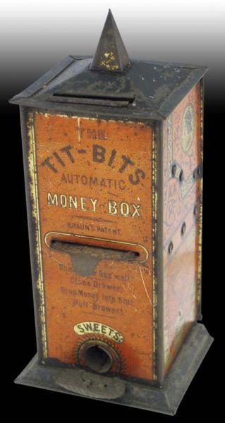 Appraisal: Tit-bits Vending Mechanical Bank Description Tin Ernst Paul Lehmann Brandenburg