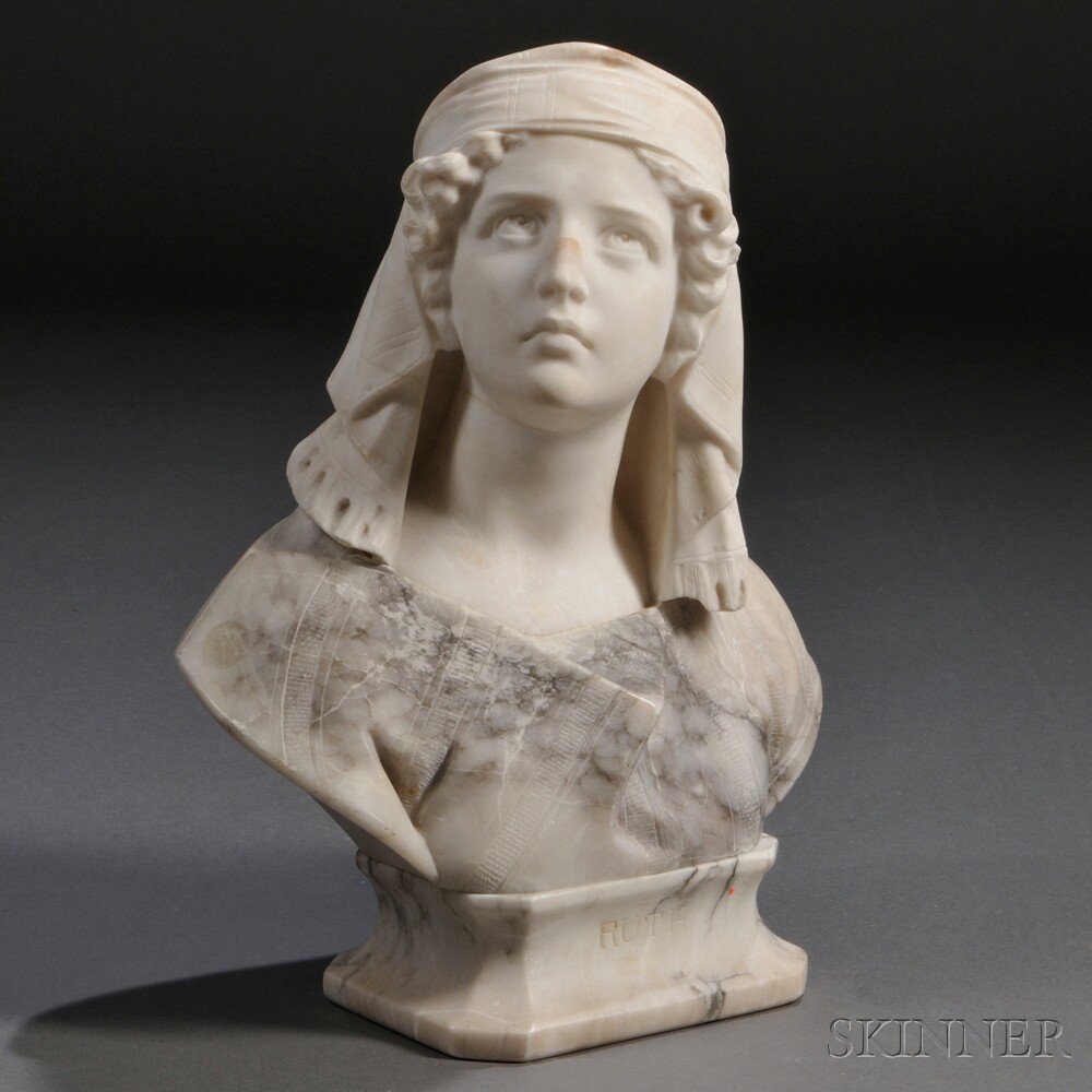 Appraisal: Continental School Late th Early th Century Alabaster Bust of