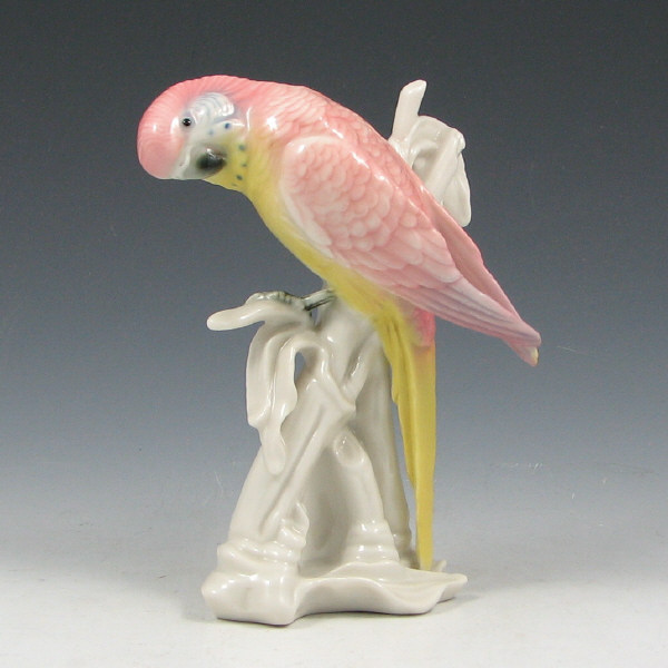 Appraisal: Ens Pink Parakeet Porcelain Figurine - Mint Ens pink Parakeet