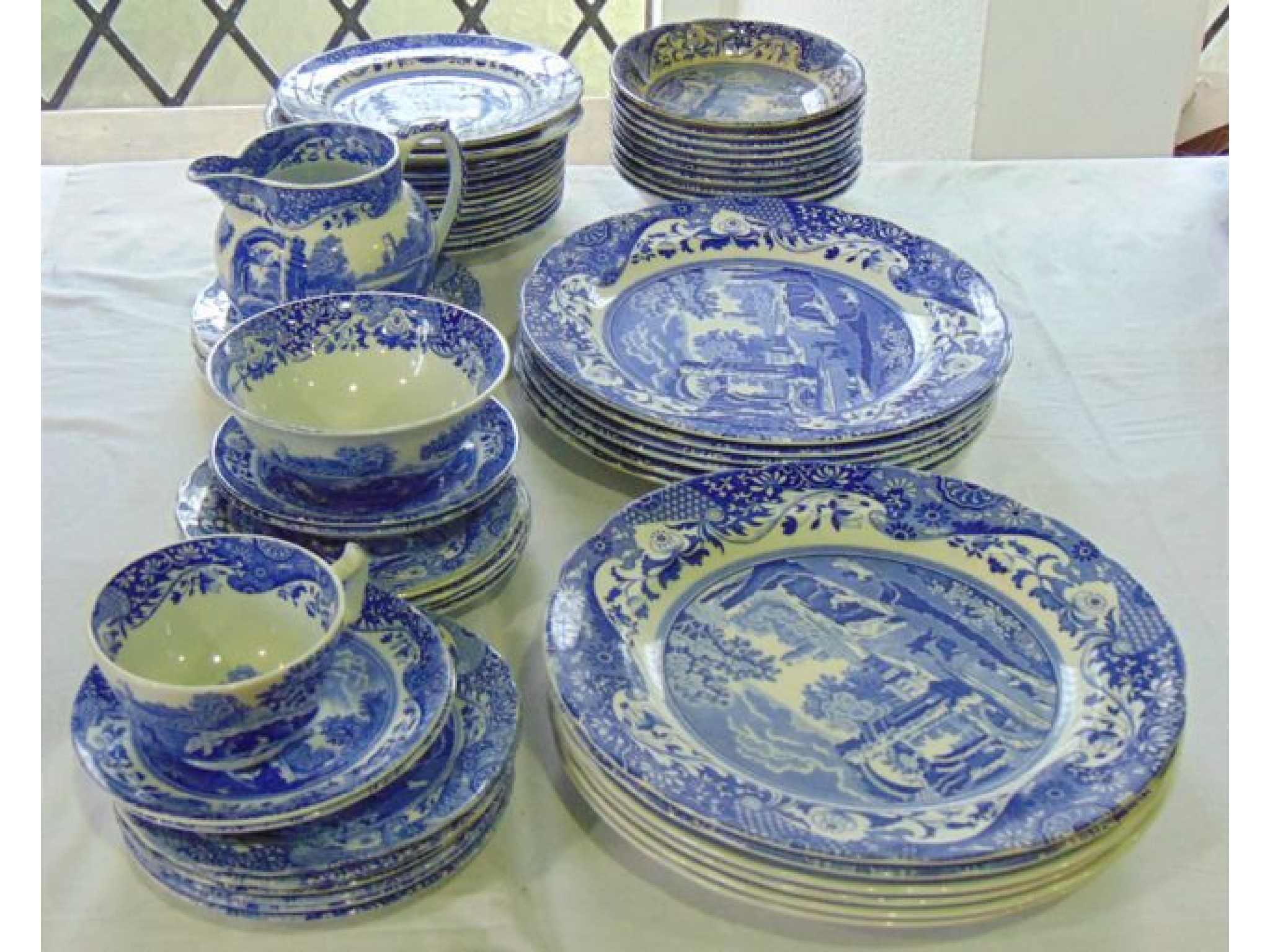 Appraisal: A collection of Copeland Spode Italian pattern blue and white