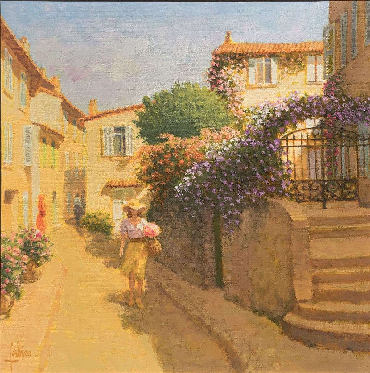 Appraisal: FABIEN Louis P American Belgian French - ''Rue lle Fleurie