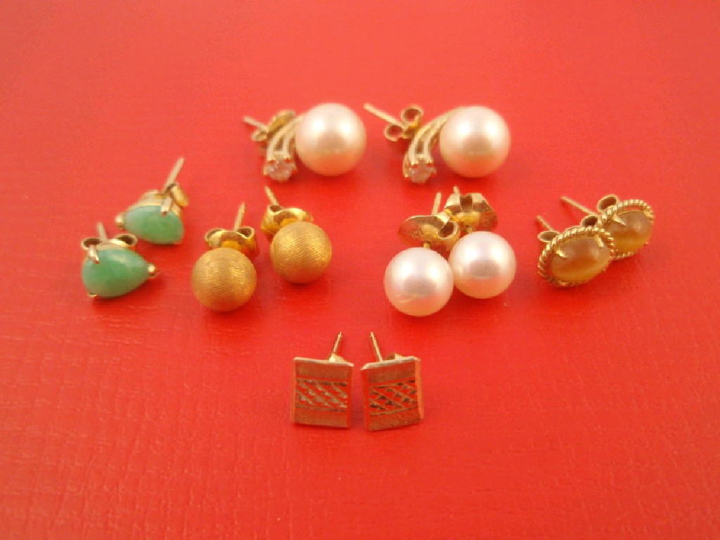 Appraisal: Six pairs of earrings various designs