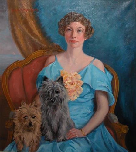 Appraisal: Elegant Woman with her Special Friends Knox Susan Ricker x