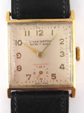 Appraisal: A carat gold Emka gent's wristwatch with a rectangular dial