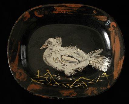 Appraisal: AFTER PICASSO CERAMIC PLATE Inscribed underglaze iene version edition Picasso