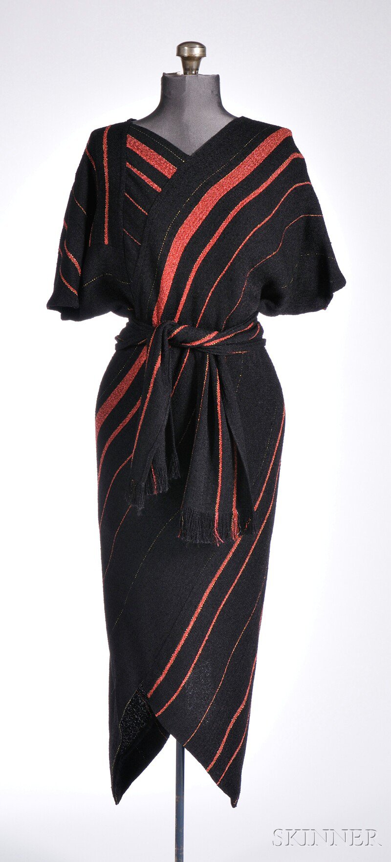 Appraisal: Leonore Alaniz Woven Dress San Francisco constructed from black woven