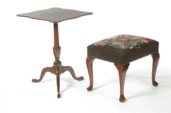 Appraisal: KITTINGER CANDLESTAND AND FOOTSTOOL Buffalo New York late th century