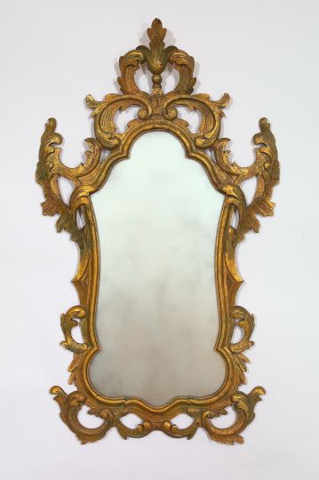 Appraisal: Italian Provincial Carved Giltwood Looking Glass in the rococo taste