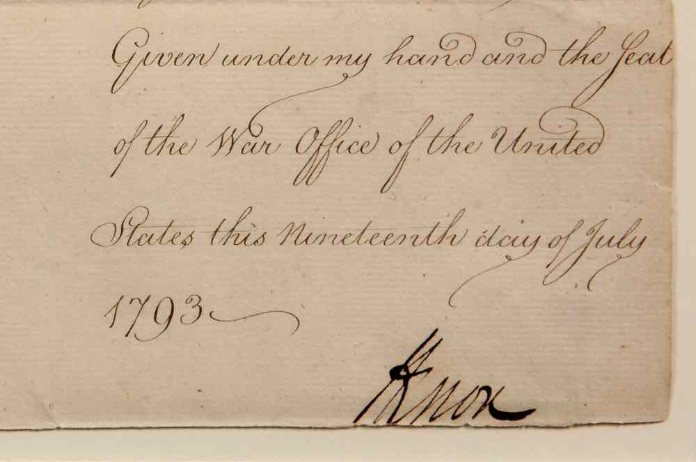 Appraisal: HENRY KNOX AUTOGRAPH DOCUMENT - Payment Warrant signed by Henry