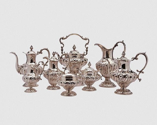 Appraisal: HOWARD AND COMPANY American Silver Eight Piece Coffee and Tea