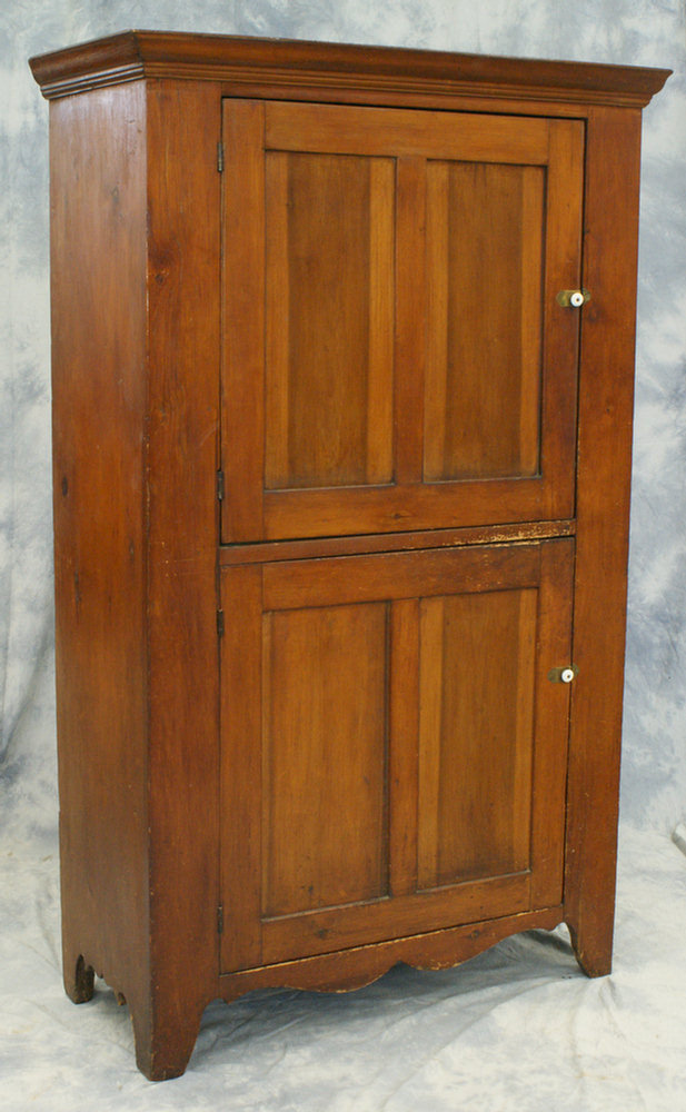 Appraisal: Poplar and pine door wall cupboard w x h x