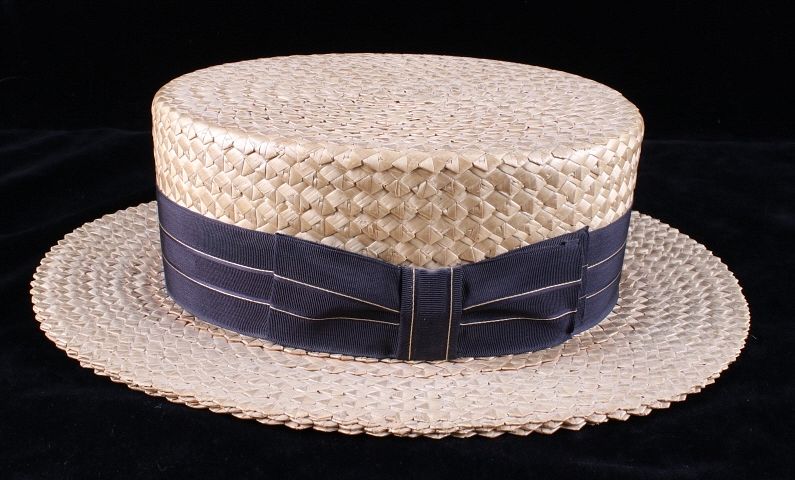 Appraisal: 's Straw Boater Hat From The Hat Box Butte MT