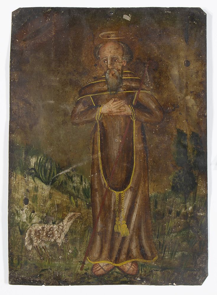 Appraisal: Mexico Retablo of Saint John the Baptist ca - Mexico