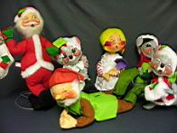 Appraisal: ANNALEE CHRISTMAS DOLLS This lot of Annalee dolls range from