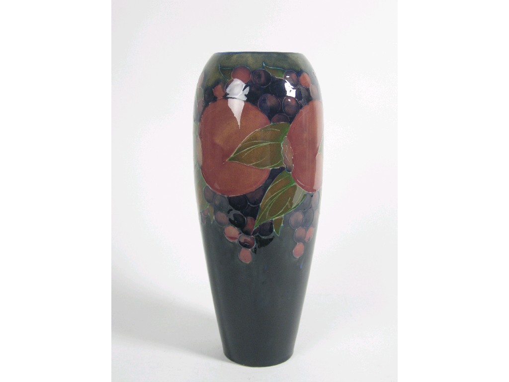 Appraisal: A tall Moorcroft Vase of slender tapering form pomegranate design