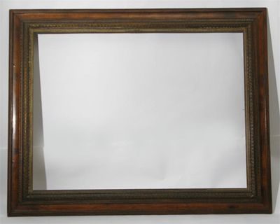 Appraisal: A large rectangular frame with remains of gilt detailing Royal