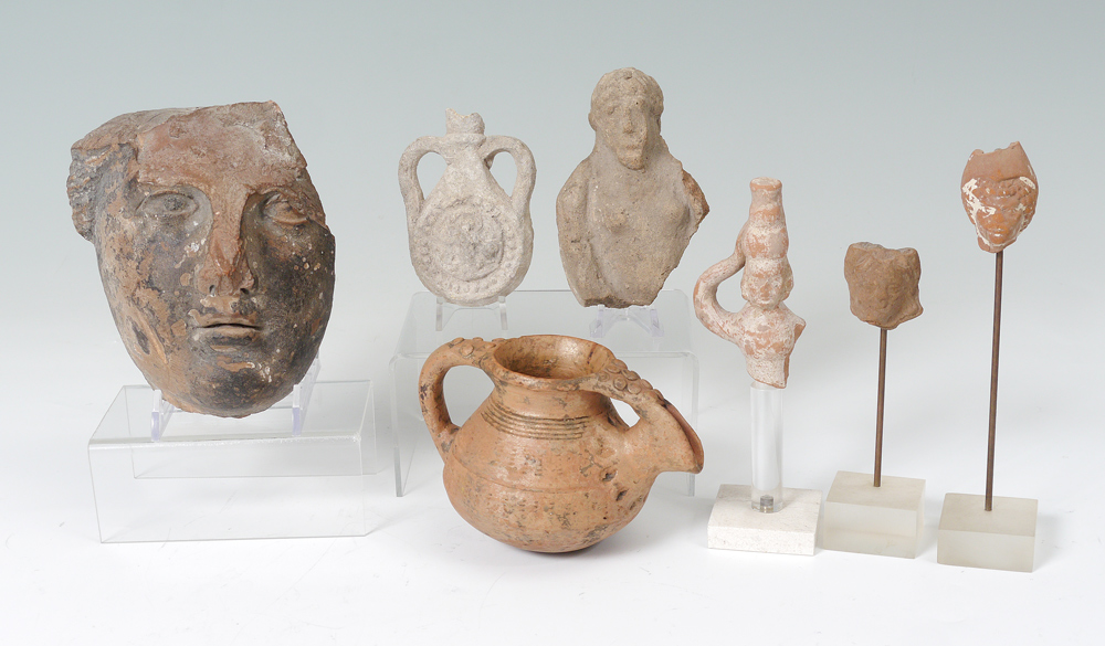 Appraisal: COLLECTION OF ANCIENT FRAGMENTS VESSELS pieces total to include Terracotta