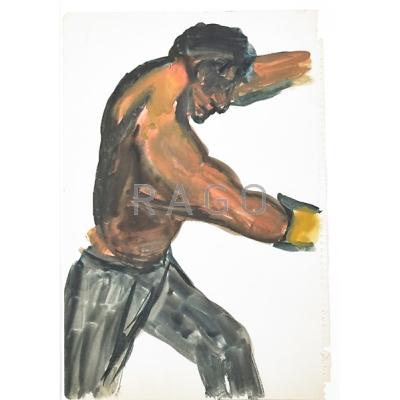 Appraisal: Ben Shahn American - Untitled Male Study ca Watercolor and