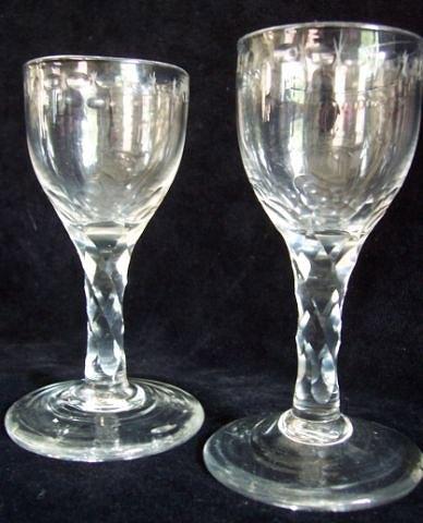 Appraisal: A pair of th Century glasses with cut borders raised