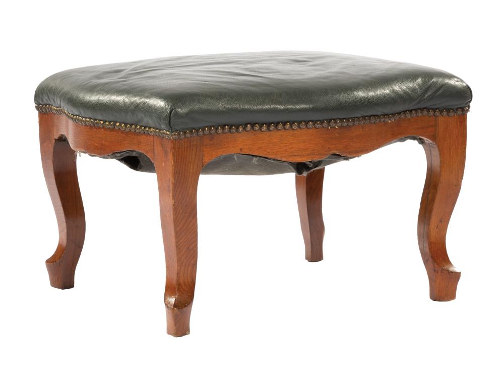 Appraisal: French Provincial Carved Walnut Stool th c shaped top serpentine