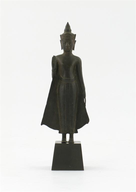 Appraisal: A Thai Ayutthaya bronze figure of Buddha