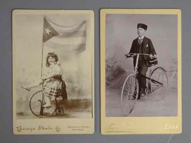 Appraisal: Photo lot including exceptional cabinet cards Chicago Photo Co depicting