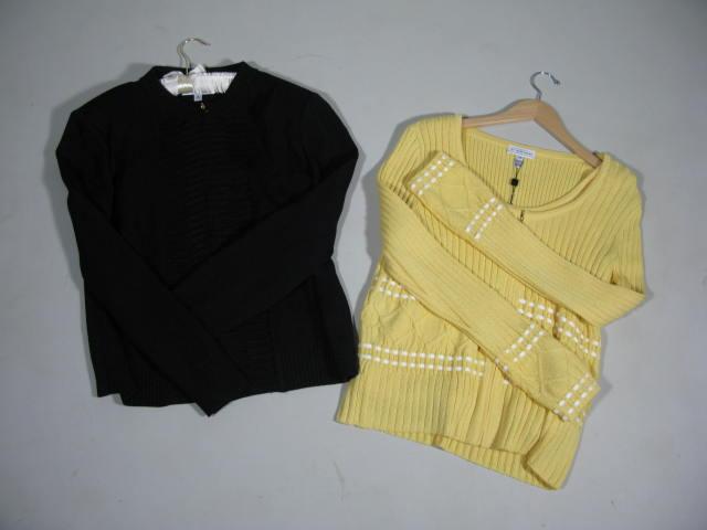 Appraisal: Two St Johns Sweaters Pales Sunshine white zip up sweater