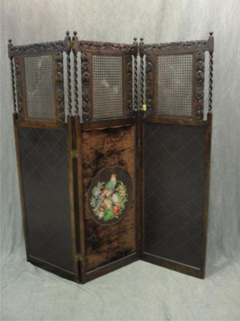 Appraisal: Antique Panel Folding Screen From a Mamaroneck location Dimensions Each