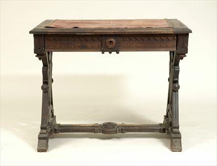 Appraisal: Renaissance Revival Walnut Library Table x x in