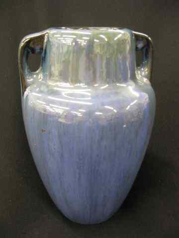 Appraisal: Fulper Pottery Vase rich blue flambe glaze handled signed ''