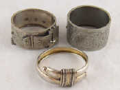 Appraisal: A mixed lot comprising two early th century engraved silver